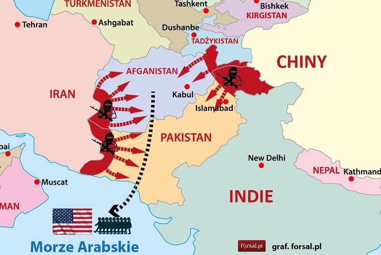 Talibowie, zdominowani przez Pasztunów, z górskich regionów w Afganistanie i Pakistanie dołączą do Państwa Islamskiego. Podczas gdy Stany Zjednoczone będą zmniejszać obecność swoich wojsk w regionie, bojownicy islamscy zrobią postępy w dążeniu do przejęcia władzy w Kabulu i Islamabadzie.
