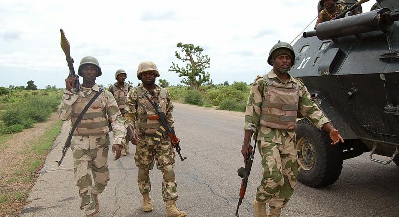 An illustrative photo of Nigerian soldiers during an operation in the northeast (AFP) 