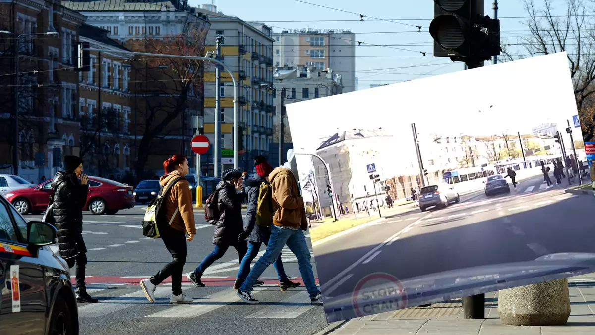 Niebezpieczna sytuacja na przejściu dla pieszych