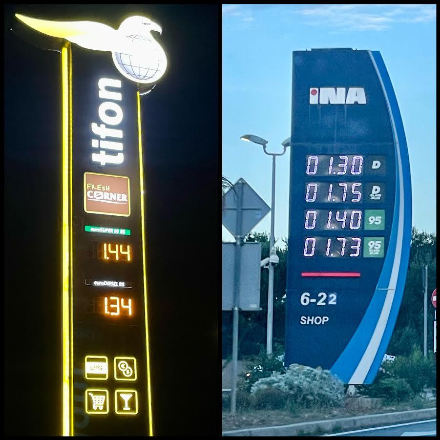 Ľubomíra ukázala ceny za pohonné hmoty a slnečníky v Chorvátsku.