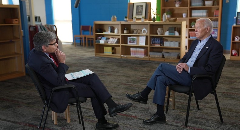 President Joe Biden in an interview with George Stephanopoulos.ABC Handout