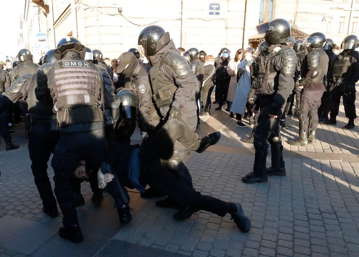 Petersburg, protest przeciwko mobilizacji