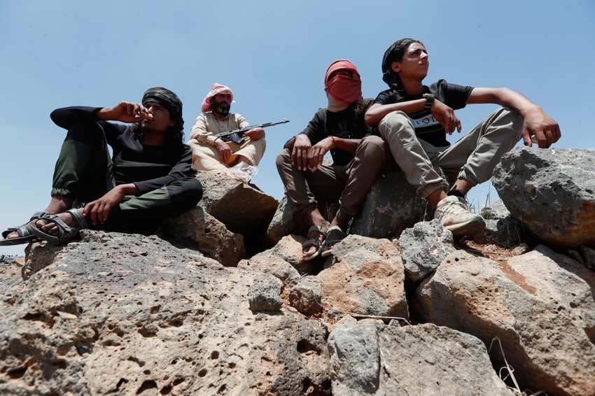 Beduinski borci blokirani na ulazu u provinciju Sveida u selu Busra al Harir na jugu Sirije 20. jula