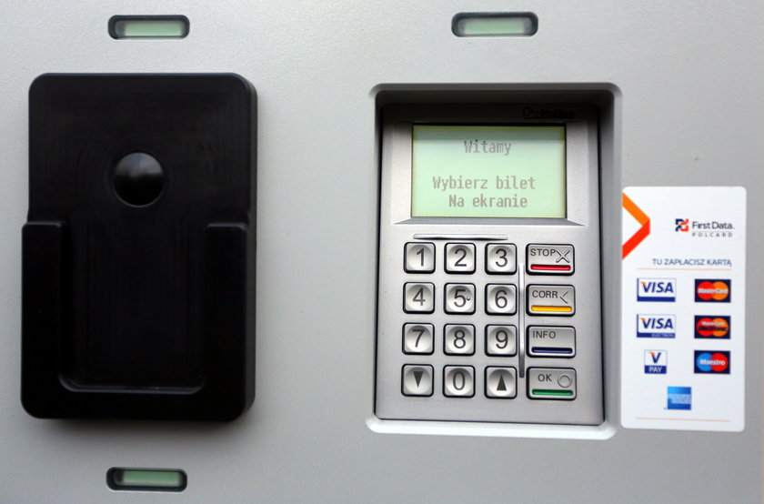 panel sterowania biletomatu w Łodzi