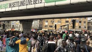 Protest at Ojuelegba Underbridge [DP]