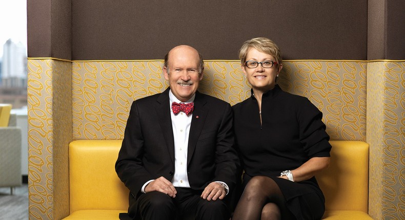 Nureva CEO Nancy Knowlton and her husband David Martin, who serves as CTO. The pair have been in business together for 30 years.