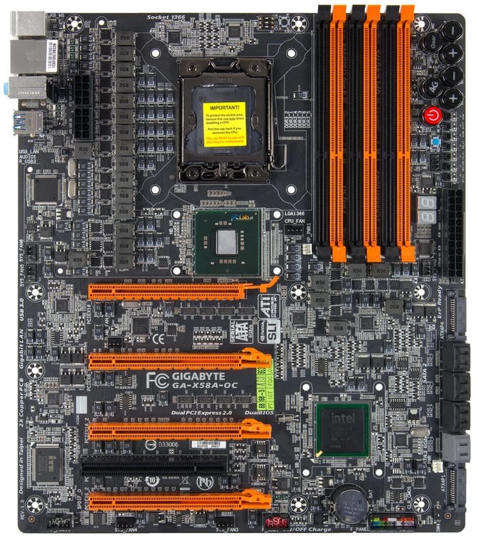 Płyta Gigabyte GA-X58A-OC bez układu chłodzenia