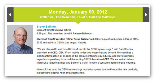 9 stycznia 2012 - ostatnie Keynote Ballmera na CES. Może warto obejrzeć? Tak na zapas... 
