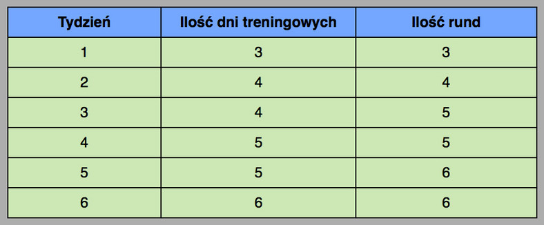 Plan treningowy