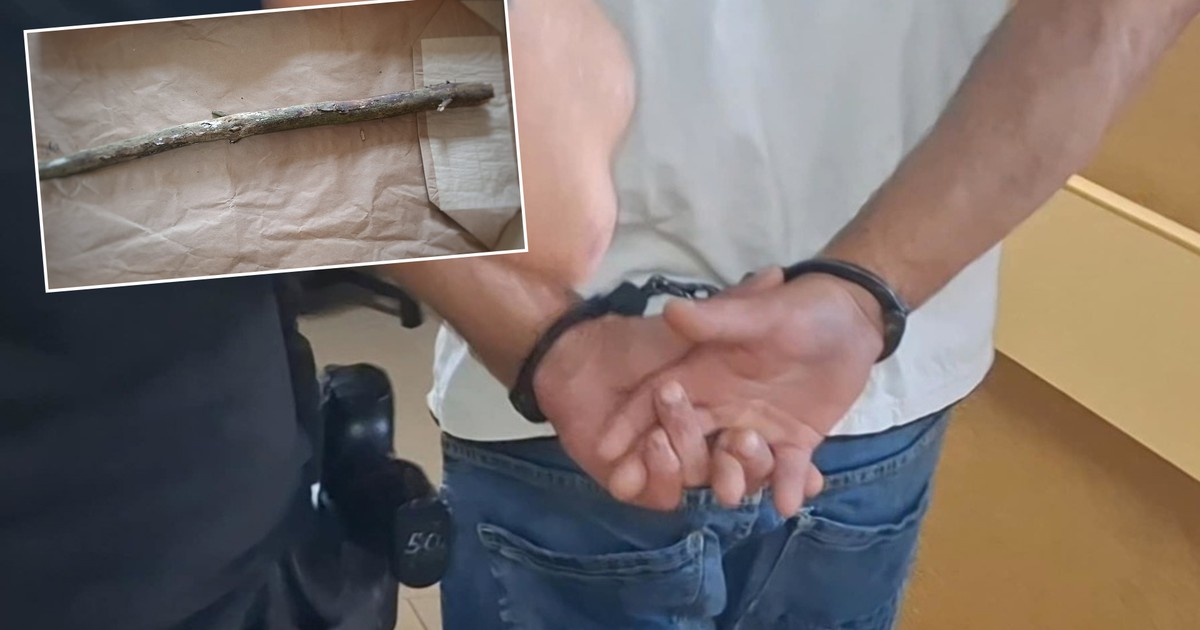 Zasadzka przy drodze. Uderzył kijem i udawał wypadek
