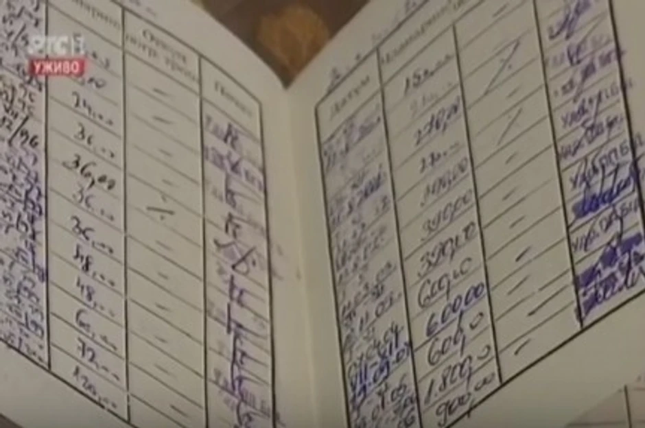 Knjižica sa svim registrovanim uplatama