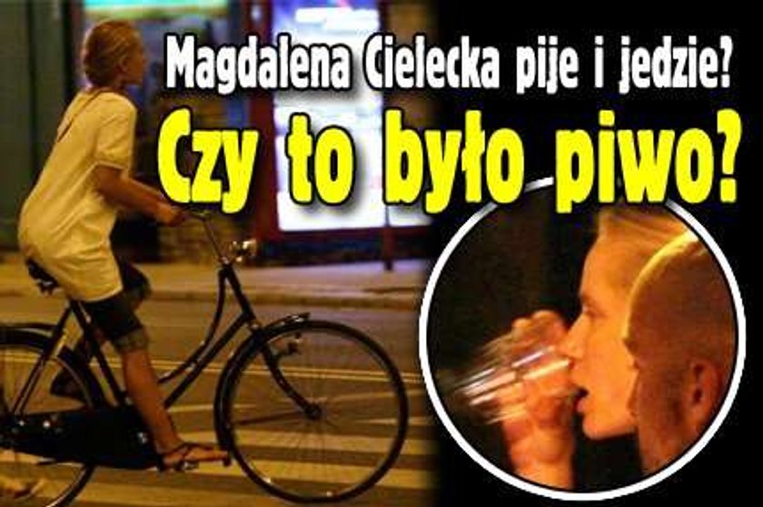 Magdalena Cielecka pije i jedzie? Czy to było piwo?