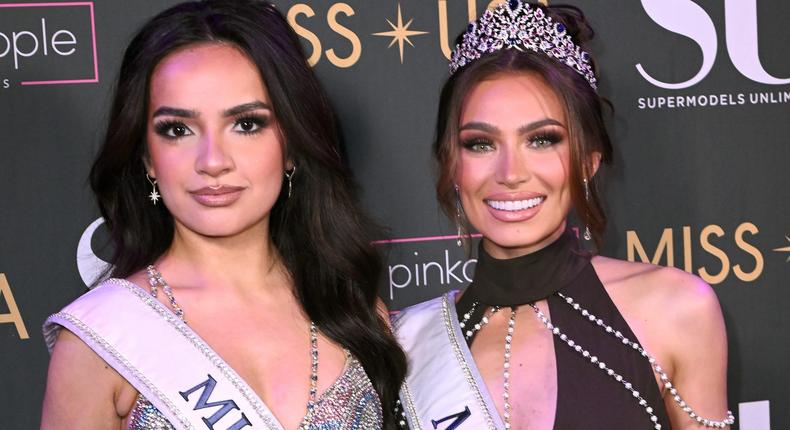 Miss USA Noelia Voigt and Miss Teen USA UmaSofia Srivastava both resigned their titles in May.Chance Yeh/Getty Images for Supermodels Unlimited