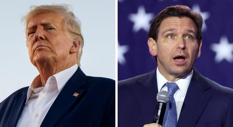 Donald Trump and Ron DeSantis.Brandon Bell/Getty Images, Scott Olson/Getty Images