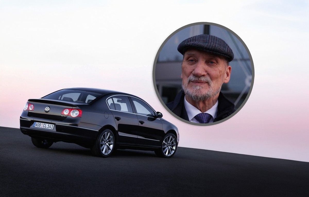 Antoni Macierewicz łamie przepisy za kółkiem swojego Passata