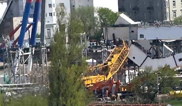 Pao kran na gradilištu kod Brankovog mosta 