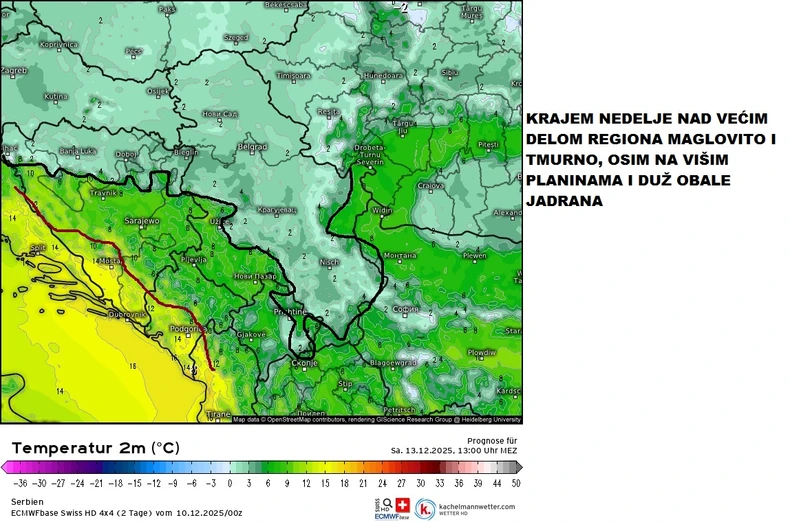 Tmurno i maglovito krajem nedelje
