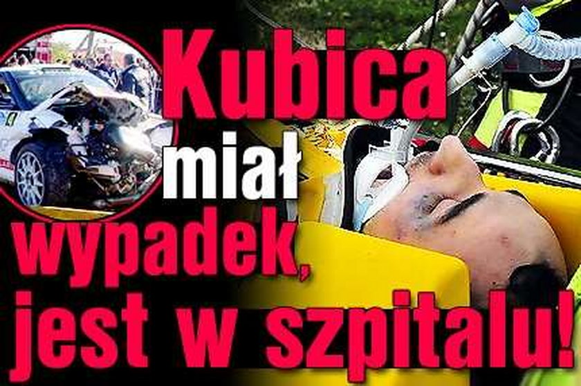 Kubica miał wypadek, jest w szpitalu!