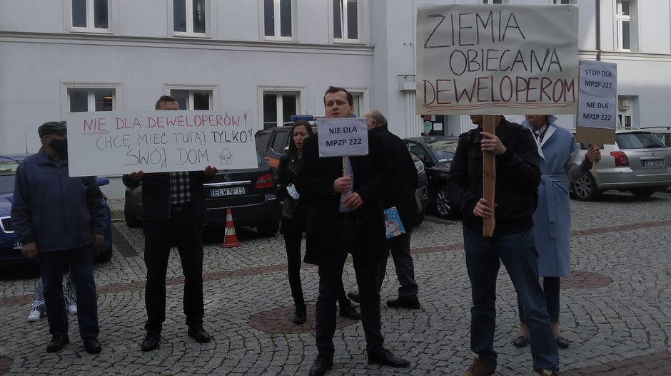 Protesty w Łodzi przeciwko planowi zagospodarowania przestrzennego