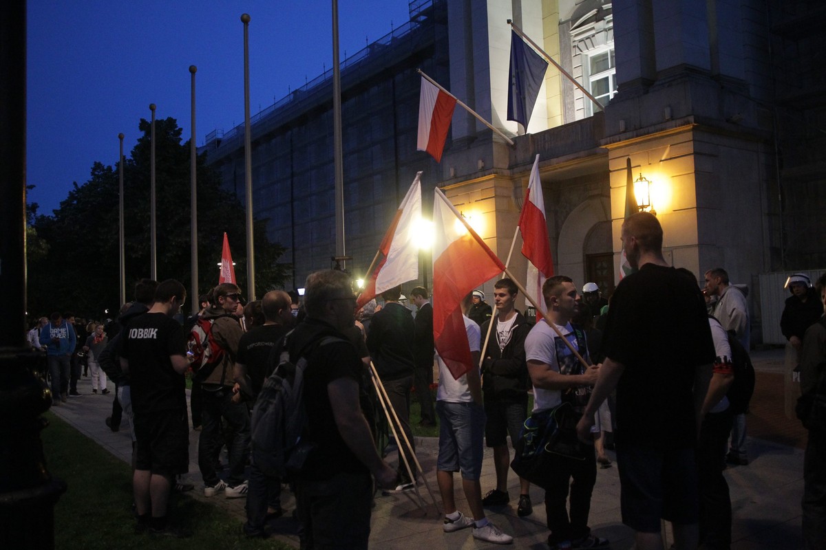 Protest narodowców pod KPRM