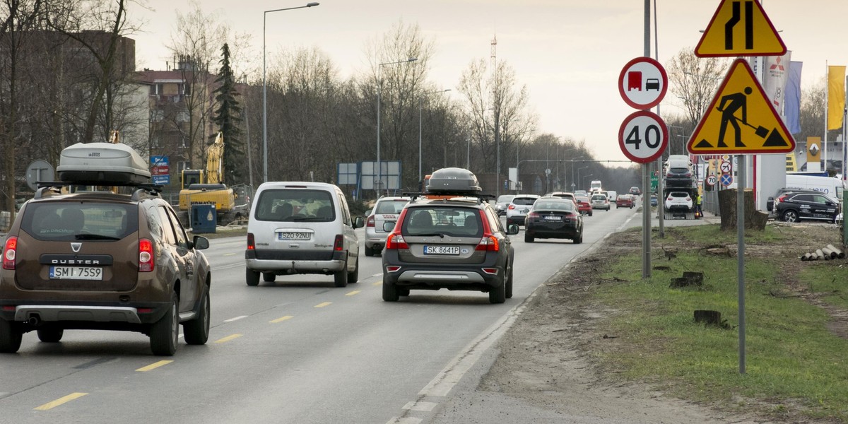 Katowice. Przebudowa skrzyżowania Armii Krajowej i Kościuszki 