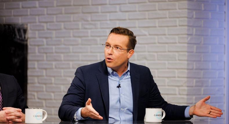 Benny Johnson is one of the influencers associated with Tenet Media. Here he is shown appearing as a guest during a taping of Candace hosted by Candace Owens in 2022.Brett Carlsen/Getty Images