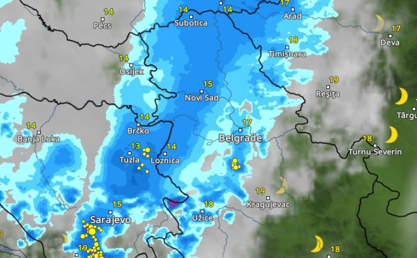 Temperature u Srbiji danas oko 22 sata