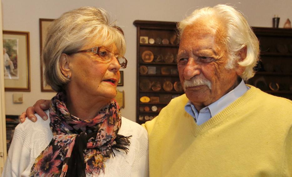 Bálint gazda feleségével Antóniával egy 2014-es felvételen Fotó: Blikk/ Fuszek Gábor