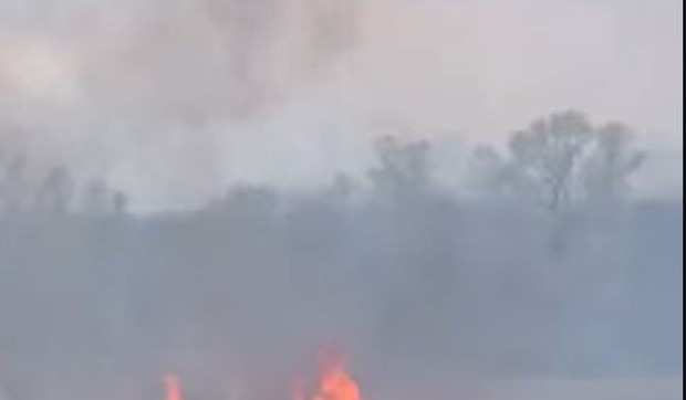 Požar niskog rastinja između Pojata i Kruševca