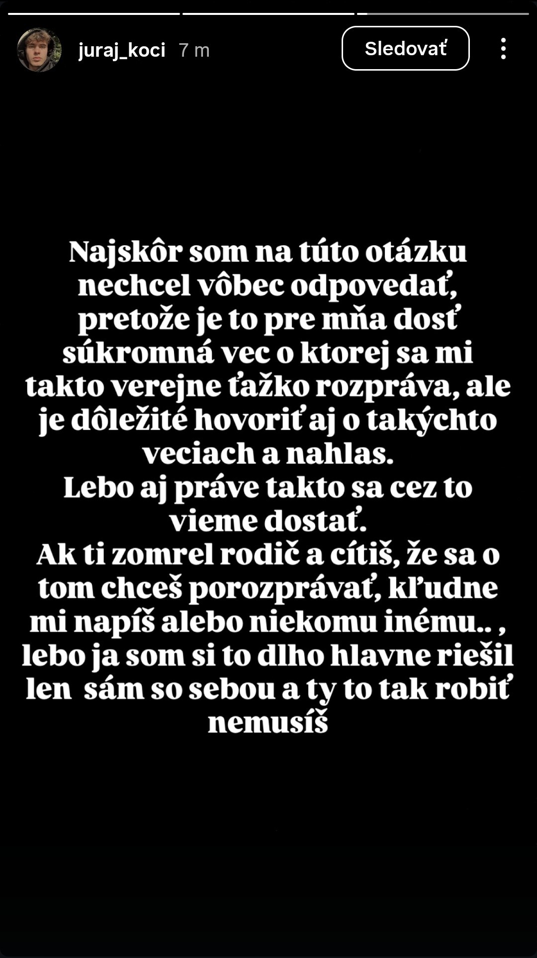Herec Juraj Kočí prehovoril o smrti otca. 