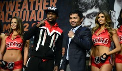Manny Pacquiao i Floyd Mayweather stanęli twarzą w twarz. ZDJĘCIA