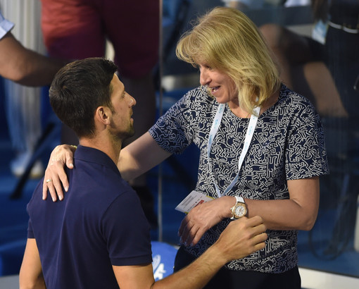 Novak i Dijana Đoković na finalu Adria tour turnira u Beogradu između Filipa Krajinovića i Dominika Tima
