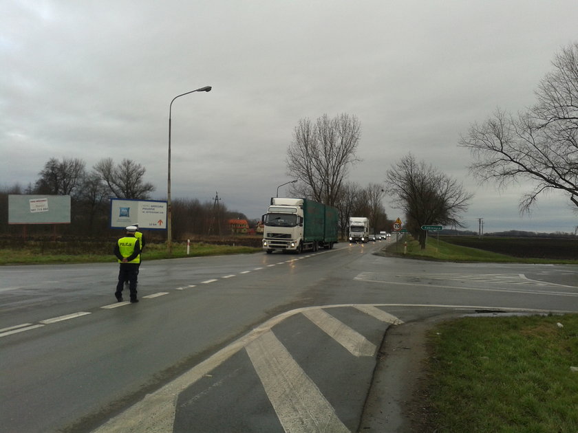 Protest na DK 8 w Kobierzycach