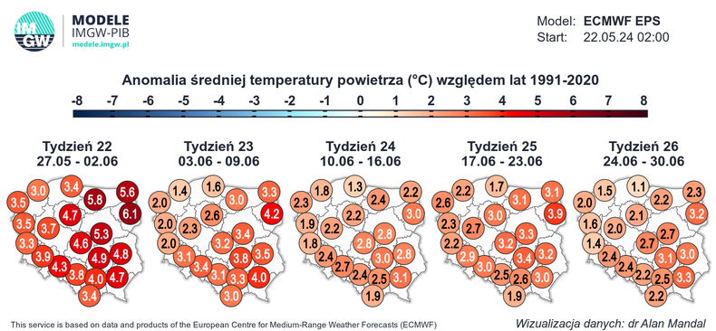 Przed nami bardzo ciepłe tygodnie