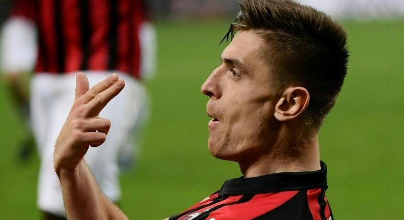 Polish forward Krzysztof Piatek scored his seventh goal in six games for AC Milan