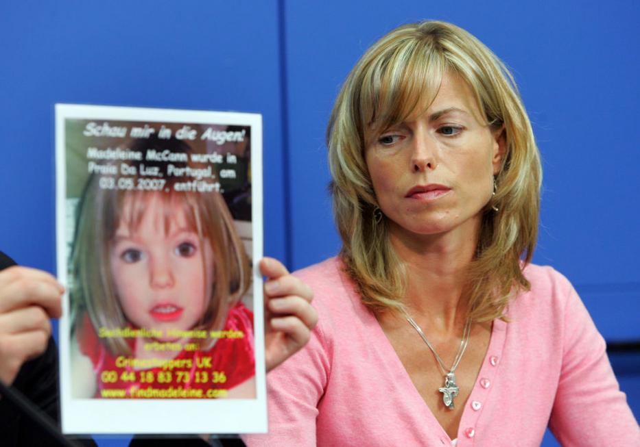 Madeleine McCann édesanyja a mai napig nem adta fel, hogy megtalálja a kislányát. Fotó: Getty Images