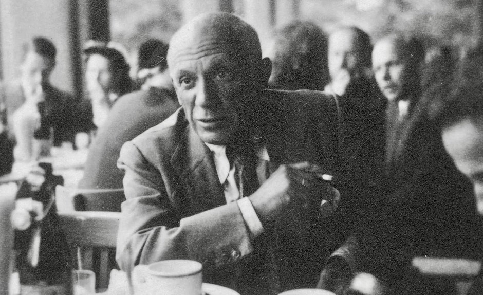 Picasso w kawiarni Hotelu Sejmowego w Warszawie w 1948 r.