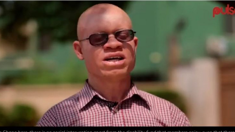 Director of the association of persons with albinism in Ghana, Newton Katseku 