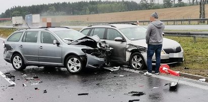 Karambol na autostradzie A1. Policjant uciekł śmierci