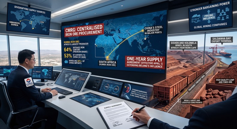 China accounted for approximately 53% of Kumba Iron Ore’s export sales during the first half of 2026.[Gemini Generated Image]