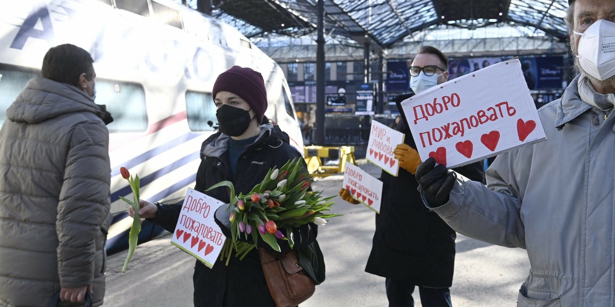 Pociąg Allegro na dworcu w Helsinkach. Od 28 marca połączenie z Sankt Petersburgiem będzie zawieszone.