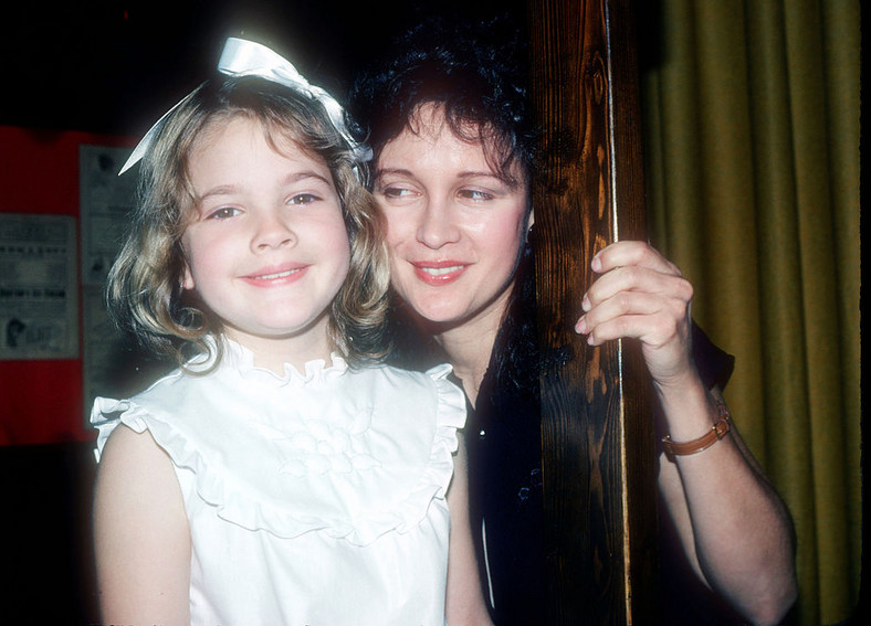 Drew Barrymore z matką Jaid Barrymore, 1982 r.