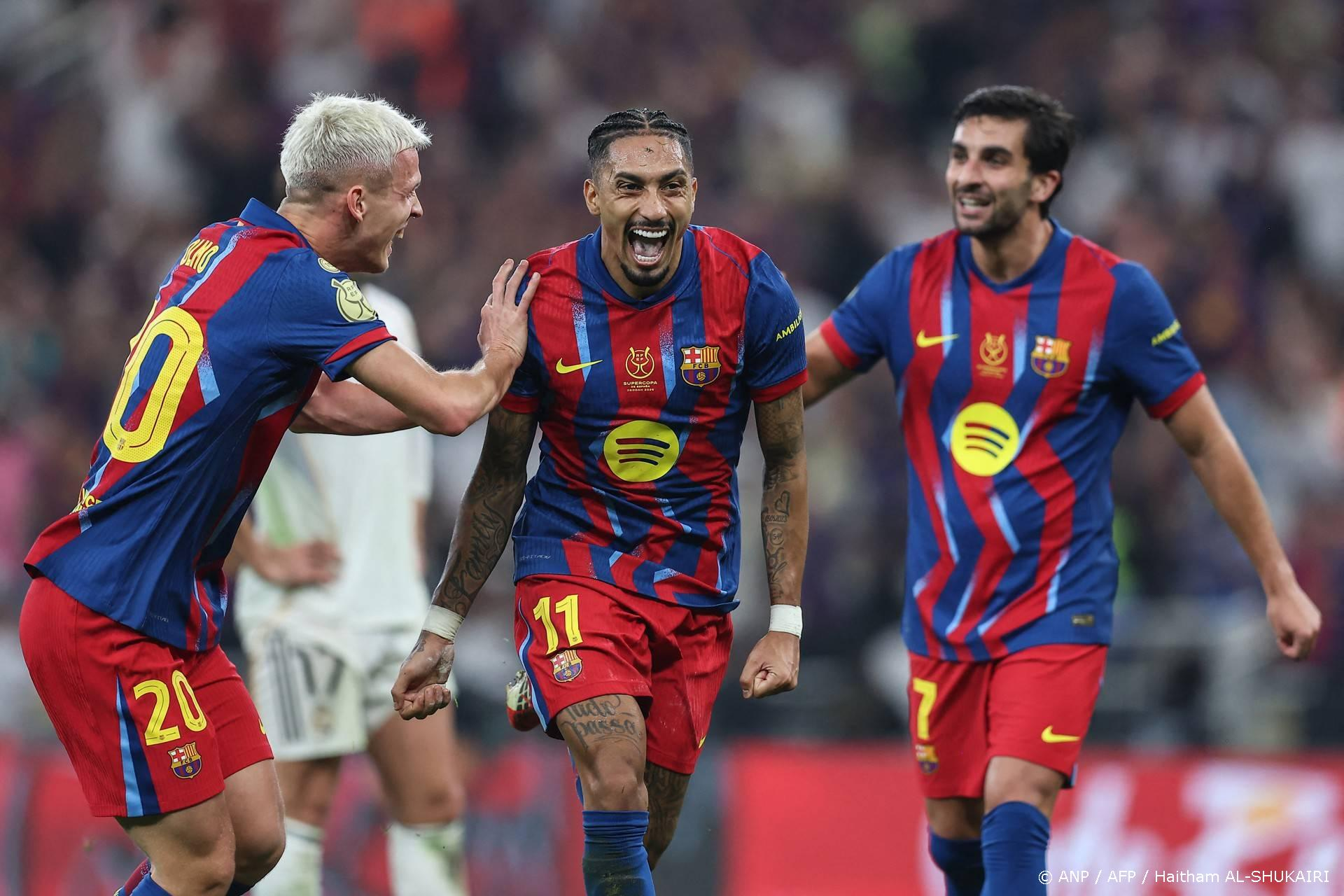 Drie goals in blessuretijd: Barça pakt de Supercup na 3-2 thriller tegen Real