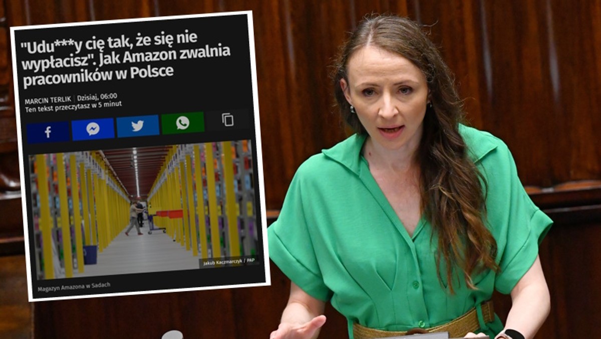 Posłanka reaguje na tekst Onetu. Składa zawiadomienie do PIP