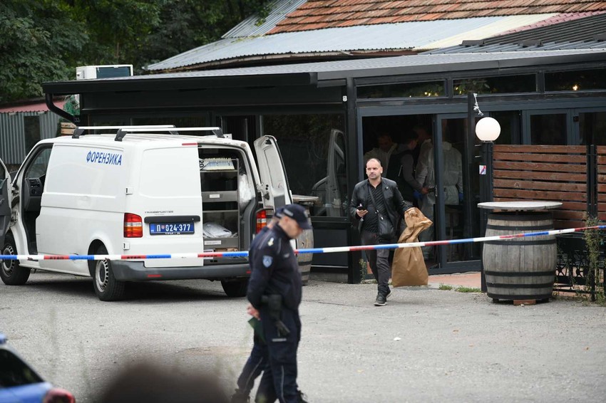 Uviđaj na mestu pucnjave u kafiću u Višnjičkoj banji