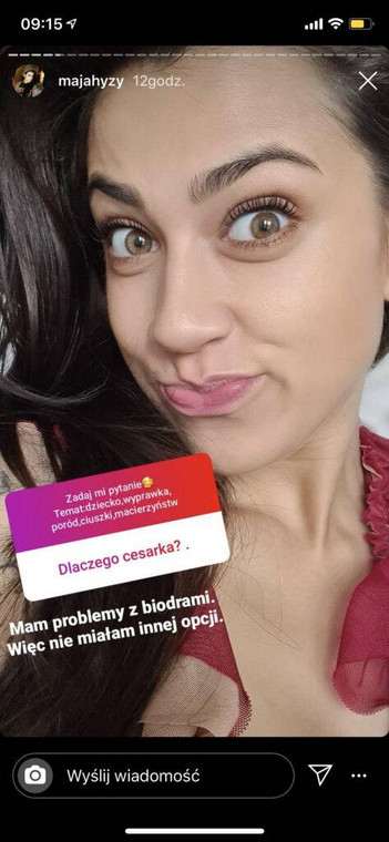 Maja Hyży opowiada o porodzie na Instagramie