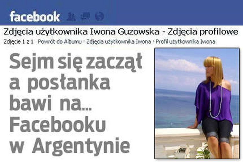 Sejm się zaczął, a posłanka bawi na... Facebooku