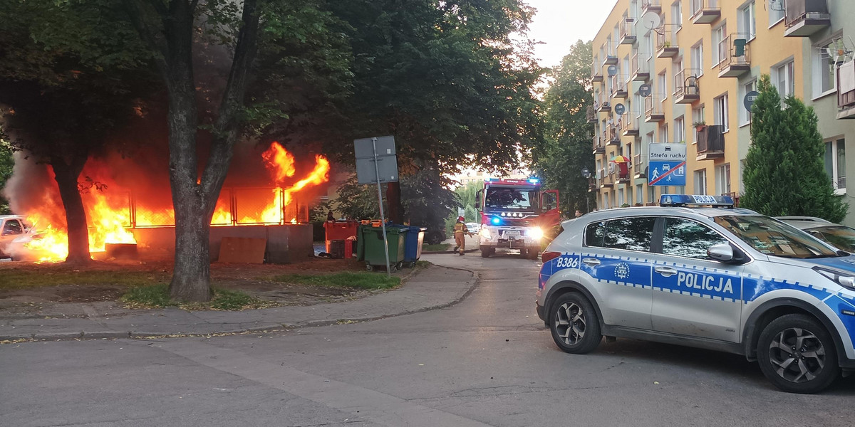 Pożar na Piaskowej Górze w Wałbrzychu.