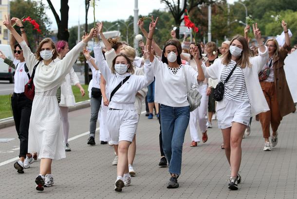 Białoruś. Biały protest kobiet w Mińsku