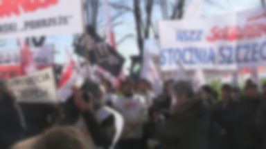 Pikieta "Solidarności" w Szczecinie. "Złodzieje! Mamy dość rządu i biedoty"